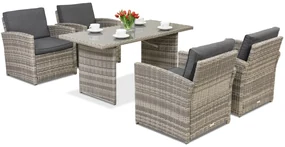 Monaco Premium 4 Garden Point tuinmeubelen lichtgrijs