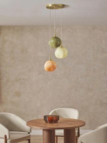 Cluster hanglamp Josie van opaalglas