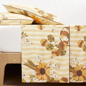 Plat laken in katoensatijn, Solanne