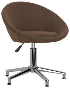vidaXL Eetkamerstoelen draaibaar 2 st stof bruin