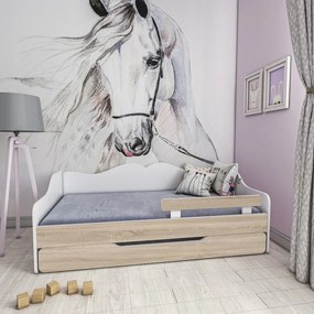 Peuter Wit - Licht eiken Eenpersoonsbed Monaco - Voor kinderen Kinderen Peuter Junior 5059914025987 Children's Beds Home, 140x70, Geen, Geen Children'