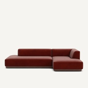 Rechter hoekbank XL in fluweel, Jacopo