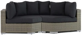 Garden Collections Toronto Daybed Wicker Taupe 2-delig