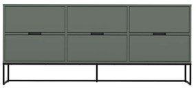 Tenzo Lipp Scandinavisch Dressoir Groen - 176x43x76cm.