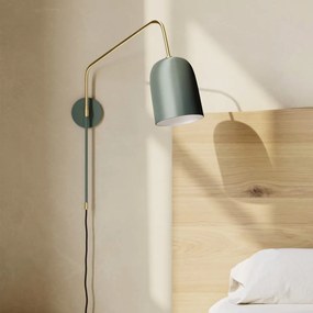 Kave Home Audrie Groene Metalen Wandlamp