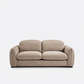 3-zits slaapbank in gemêleerd polyester, met hoofdsteunen, ISLA