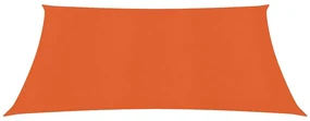vidaXL Zonnezeil 160 g/m² 3x3 m HDPE oranje
