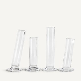 Rechte cilindervormige glazen vaas, H24 cm, Stille