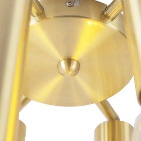 Art Deco plafondlamp goud 6-lichts -Tubi Art Deco E27 cilinder / rond Binnenverlichting Lamp