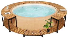vidaXL Spa-ombouw 273x53 cm massief acaciahout