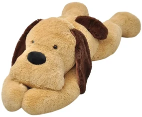 vidaXL Knuffelbeest hond 120 cm pluche bruin
