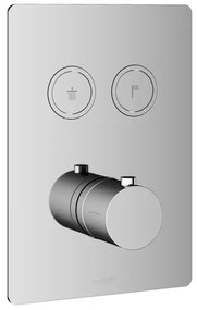 Hotbath Cobber afbouwdeel inbouwthermostaat met 2 pushbuttons chroom PB009QEXTCR