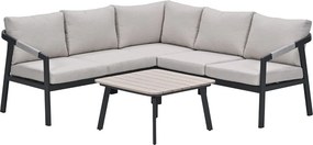 Garden Impressions Milou loungeset hoek 4-delig - donker grijs