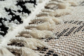 Tapijt PROMO BERBER SAFI N9040 wit / zwartrand, Barber, marokkaanse shaggy