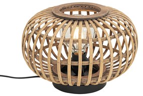 Oosterse tafellamp bamboe - AmiraOosters E27 rond Binnenverlichting Lamp