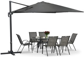 Garden Point antraciet Siena 3x3m tuinparasol
