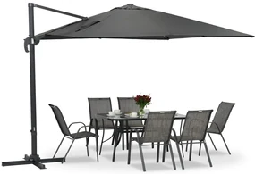 Garden Point antraciet Siena 3x3m tuinparasol