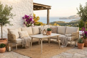 Hoek loungeset 5 personen Aluminium/wicker Taupe  Coco Ibiza