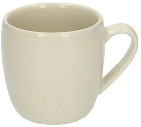 Koffiemok, beige spikkel,Ø8.5 cm, steengoed