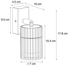 Design buiten plafondspot zwart IP44 - Boris