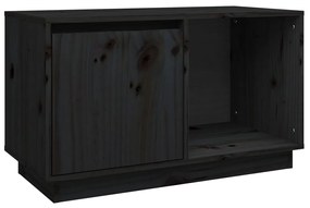 vidaXL Tv-meubel 74x35x44 cm massief grenenhout zwart