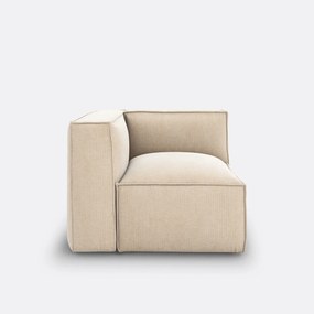 Hoekelement voor modulaire bank, in vintage ribfluweel, Seven