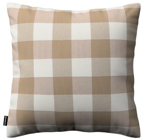 Dekoria Kussenhoes Mia, wit-beige geruit 43 x 43 cm