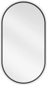 Mexen Loft ovale badkamer spiegel 75 x 40 cm, zwarte lijst - 9851-075-040-000-70