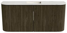 Mondiaz Joya DLux 95cm toiletmeubel ronding links/rechts shadow met wastafel faye midden zonder kraangat ostra