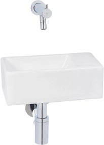 Saqu fontein zonder kraangat 30,5x18x11 cm Wit