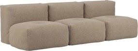 Soft Zitzak Indoor 3 Seater Open - Teddy Brown