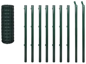 vidaXL Euro hek 10x1,5 m staal groen