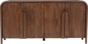 Design Dressoir Hout Met Ronde Hoeken - 160x40x80cm.