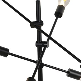 Smart industriële hanglamp met dimmer zwart incl. 6 WiFi ST64 - Sydney Industriele / Industrie / Industrial, Modern, Design E27 Binnenverlichting Lamp