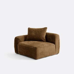 Hoekelement links voor modulaire bank, jacquard chenille, AMAD