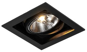 Moderne inbouwspot zwart 18 cm verstelbaar - Artemis 111 Modern GU10 vierkant Binnenverlichting Lamp