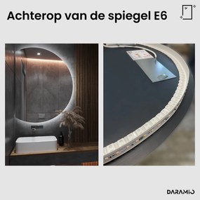 Halfronde spiegel met verlichting E6