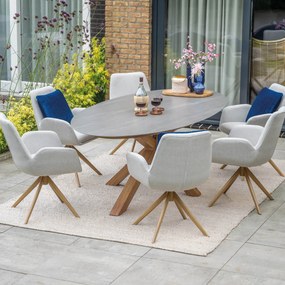 Garden Impressions Amalia tuinset draaibaar 7-delig - Scot tuintafel 230x115 cm