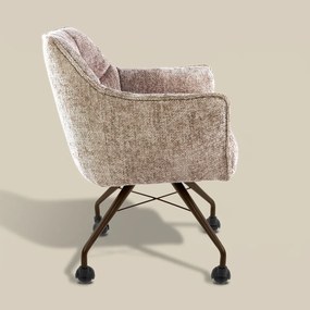 Raster Armstoel Met Wieltjes Beige