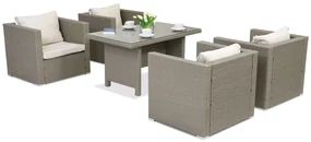 Roma Premium 4 Garden Point lichtgrijs technorattan tuinmeubelen