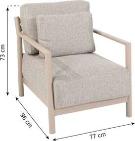 Tuinstoel Aluminium Zand/Beige 4 Seasons Mykonos  latte