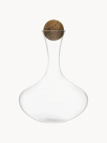 Mondgeblazen decanter Eden met houten dop, 2 L