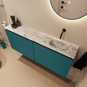 Mondiaz Ture DLux toiletmeubel 120cm smag met wastafel glace rechts zonder kraangat