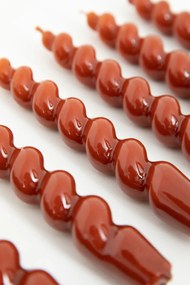 Bruine dinerkaars twisted Ø 2 cm