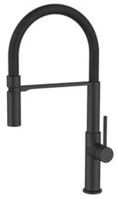 GO by Van Marcke Fusion black eengreepsmengkraan keuken mobiele rubber bek mat zwart 22720-393H