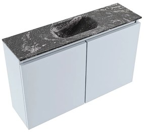 Mondiaz Ture DLux toiletmeubel 80cm clay met wastafel lava midden zonder kraangat