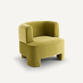 Fauteuil in fluweel, klein model, Darrel