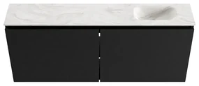 Mondiaz Ture DLux toiletmeubel 120cm urban met wastafel ostra rechts met kraangat