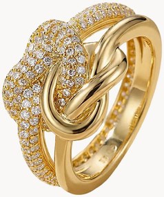 Vergulde ring Lucie met zirkonia