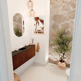 Mondiaz Joya 125cm toiletmeubel ronding links/rechts ruby met wastafel faye midden 1 kraangat urban